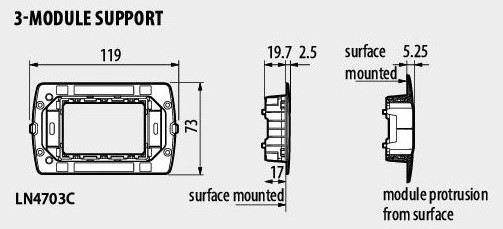 Носеща рамка 3 мод. AIR LL Bticino
