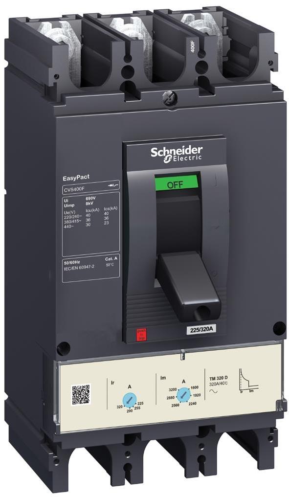 Автомат CVS400F 3P 400А TM 36kA регулируем (In x 0.7...1) SE