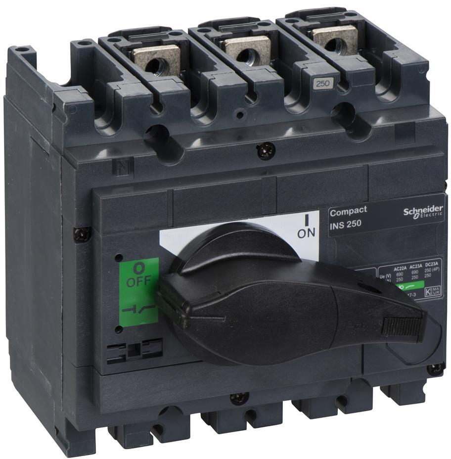 Товаров прекъсвач INS250 3P 250A с ръкохватка SE
