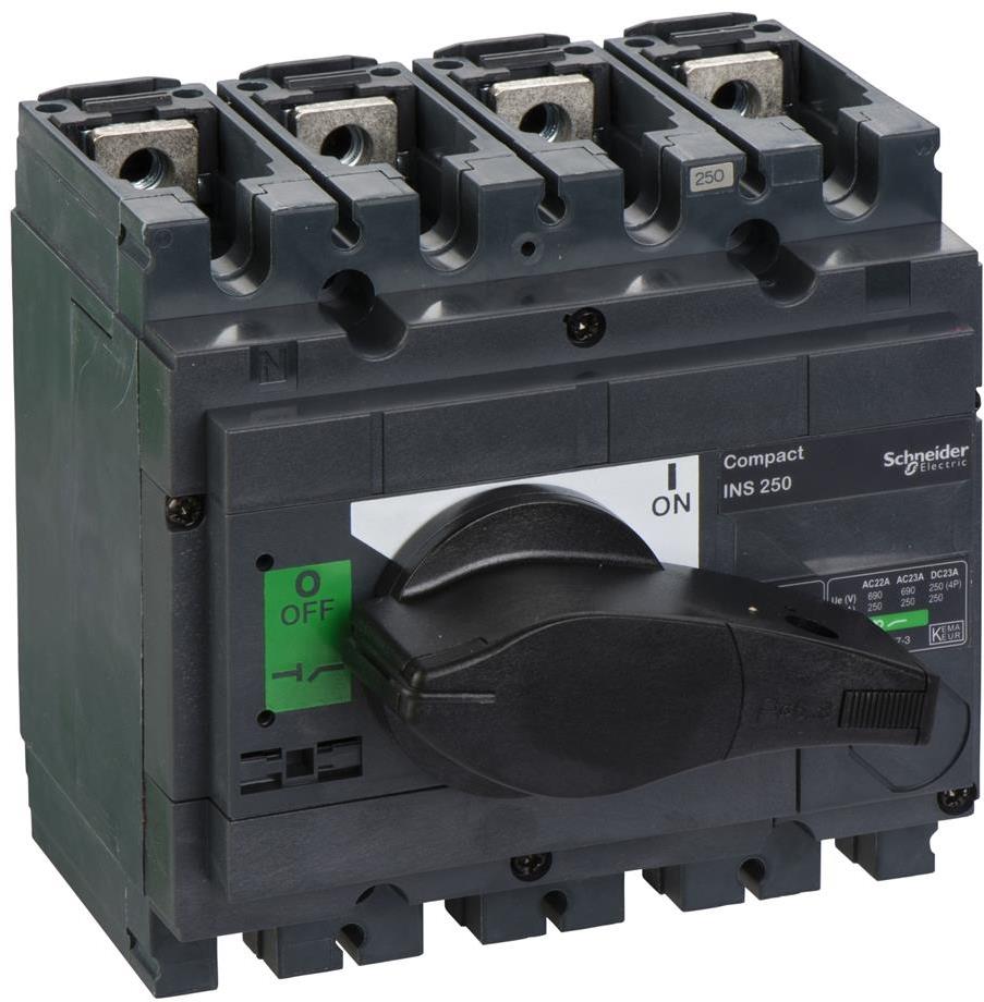 Товаров прекъсвач INS250 4P 250A с ръкохватка SE