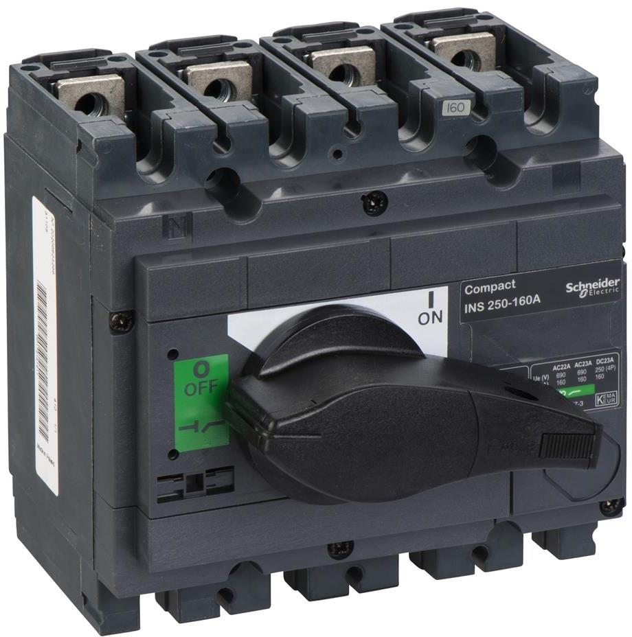 Товаров прекъсвач INS250 4P 160A с ръкохватка SE