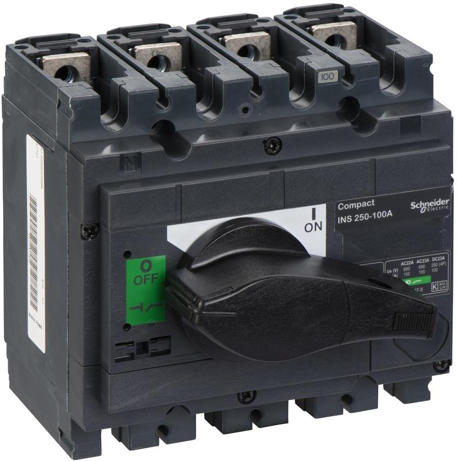 Товаров прекъсвач INS250 4P 100A с ръкохватка SE