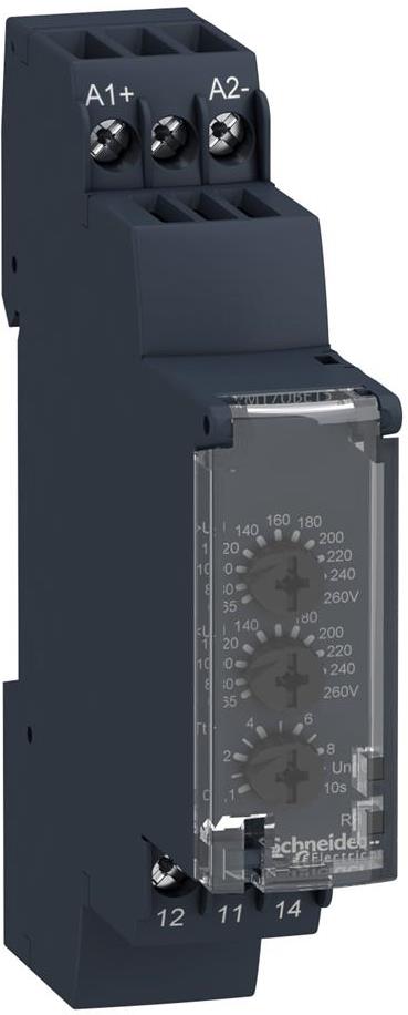 Реле за контрол на напрежение 1P мин+макс праг, 1c/o 5A, 110...240Vac SE