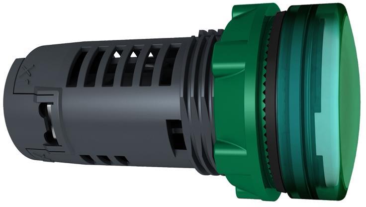 Сигнална лампа LED сглобена зелена 230...240Vac Ø22mm XB5 SE