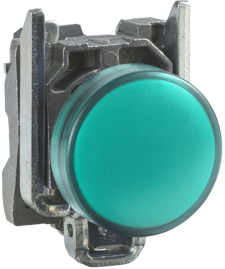 Сигнална лампа LED сглобена зелена 230...240Vac Ø22mm XB4 SE
