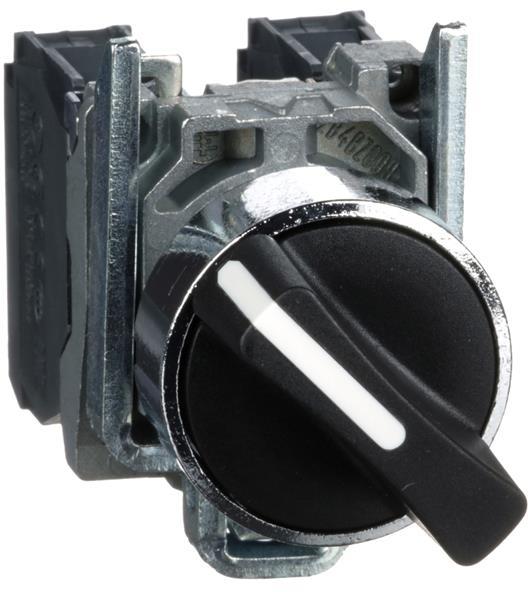 Превключвател черен 1-2 1NO-1NC Ø22mm XB4 SE