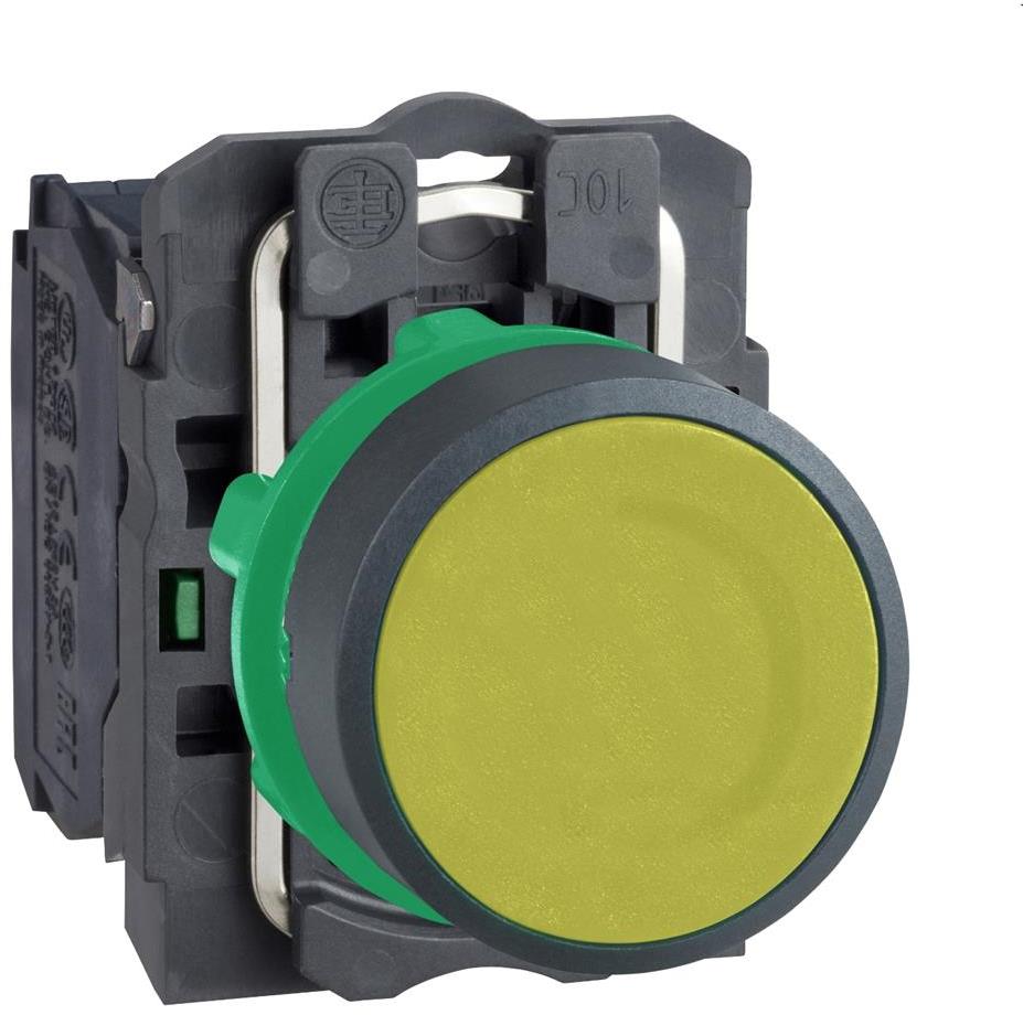 Бутон сглобен жълт 1NO Ø22mm XB5 SE