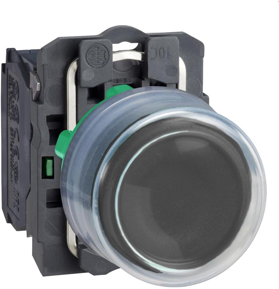 Бутон сглобен черен 1NO със защитно капаче Ø22mm XB5 SE