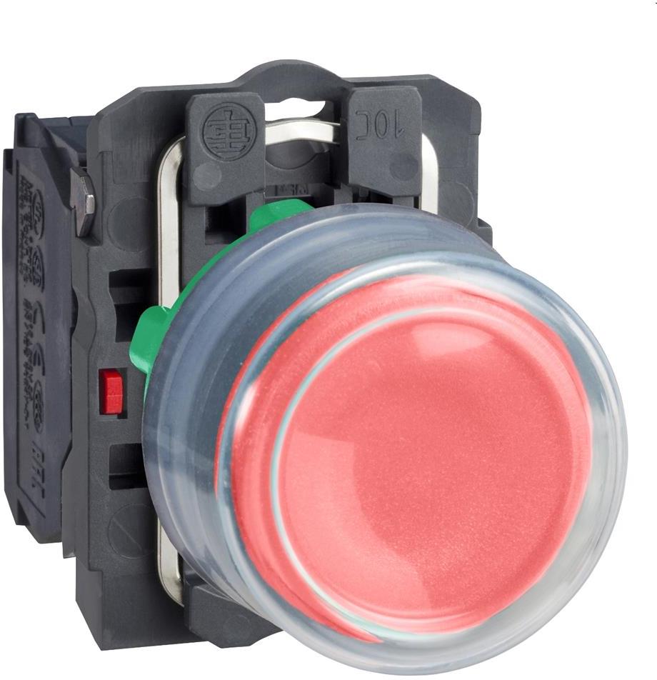 Бутон сглобен червен 1NC със защитно капаче Ø22mm XB5 SE