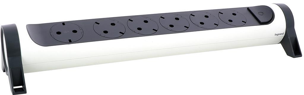 Разклонител БЯЛ 6x2P+E без кабел Premium NEW Legrand