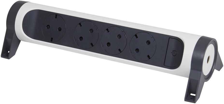 Разклонител БЯЛ 4x2P+E без кабел Premium NEW Legrand