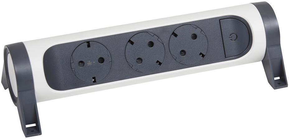 Разклонител БЯЛ 3x2P+E без кабел Premium NEW Legrand