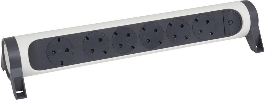 Разклонител БЯЛ 6x2P+E без кабел Premium NEW Legrand