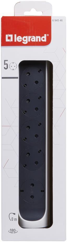 Разклонител БЯЛ 5x2P+E без кабел Premium NEW Legrand