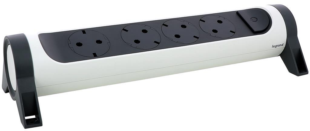 Разклонител БЯЛ 4x2P+E без кабел Premium NEW Legrand