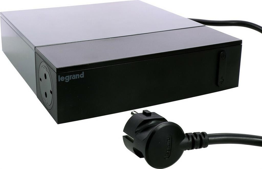 Разклонител TV ЧЕРЕН 4x2P+E + 4x2P с кабел 2 метра с гръмозащита Corner NEW Legrand