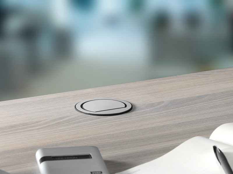 Модул ELEVATOR с 2х Шуко, с кабел 2м, цвят Инокс, Bachmann