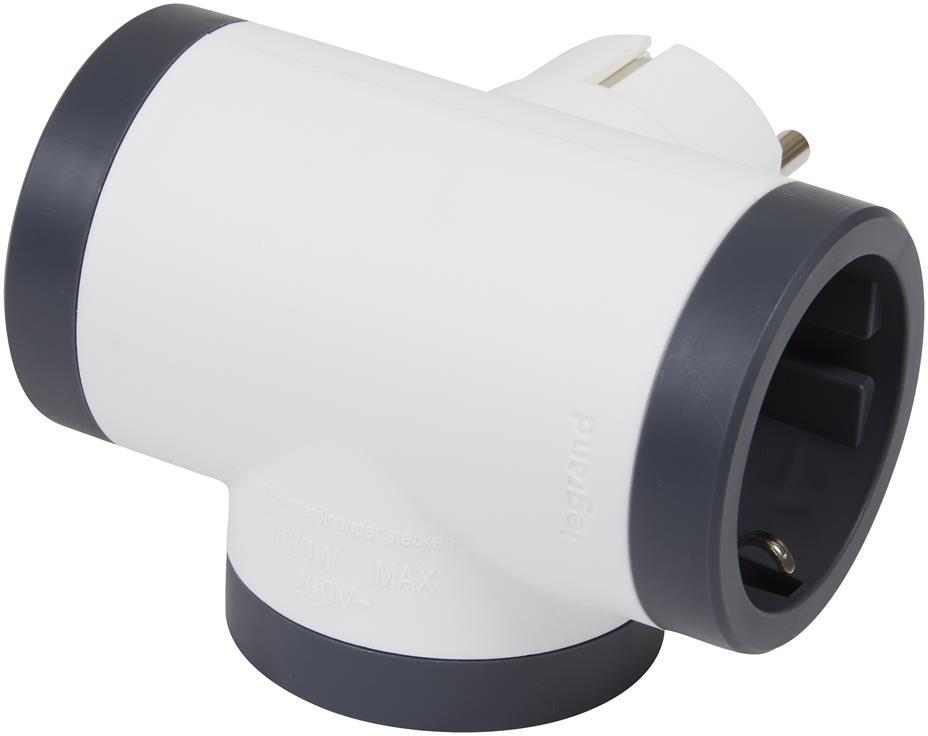 Адаптер за контакт 3х Шуко Т-образен бял NEW Legrand