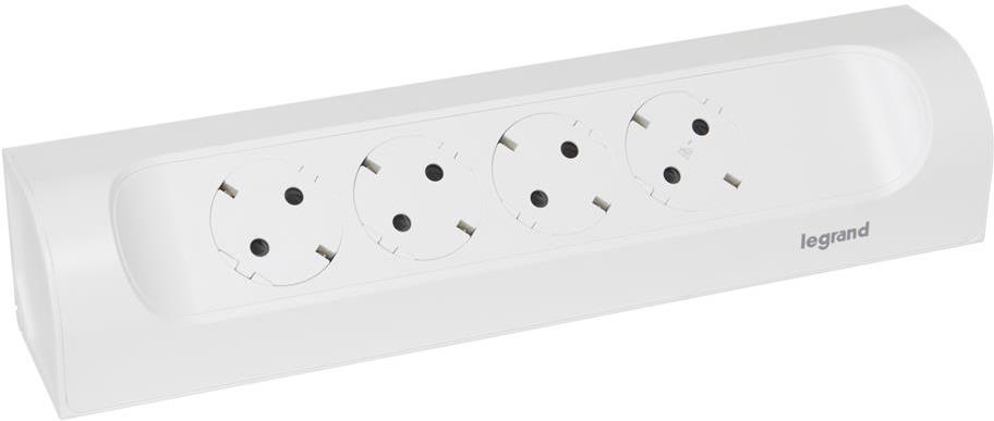 Разклонител ъглов бял 4x2P+E без кабел Corner NEW Legrand