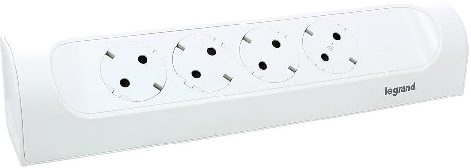 Разклонител ъглов бял 4x2P+E без кабел Corner NEW Legrand