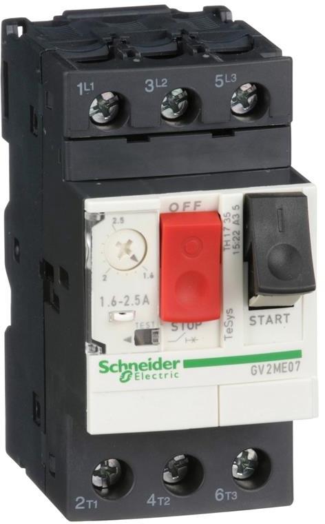 Моторна защита TeSys GV2ME 0.75kW TM 1.6…2.5A 100kA SE