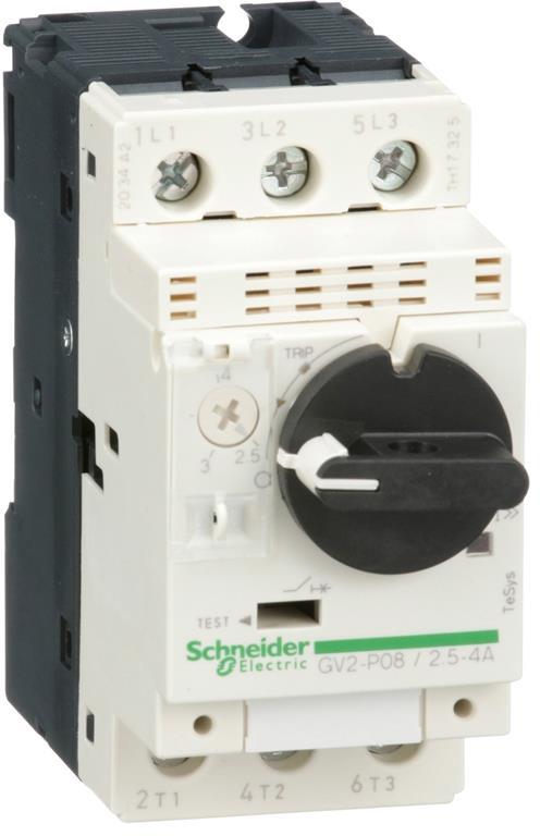 Моторна защита TeSys GV2P 1.1kW TM 2.5…4A 100kA SE