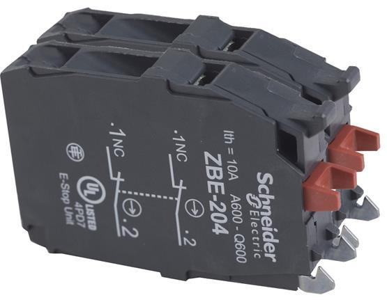 Контактен блок 2NC винтови клеми Ø22mm SE