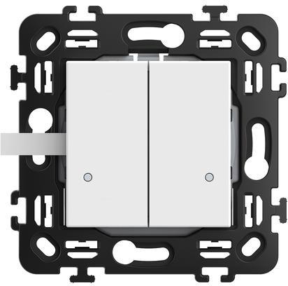 Сериен ключ Smart БЕЗжичен с 2 мод. носеща рамка цвят Бял Classia Bticino с Netatmo