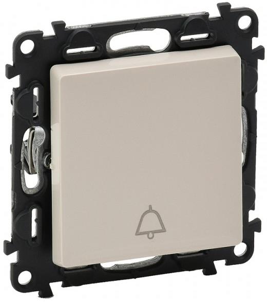 Бутон NO/NC със символ звънец цвят крем Valena Life Legrand