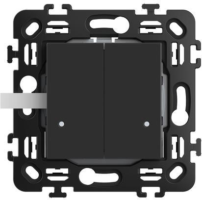 Сериен ключ Smart БЕЗжичен с 2 мод. носеща рамка цвят Черен Classia Bticino с Netatmo