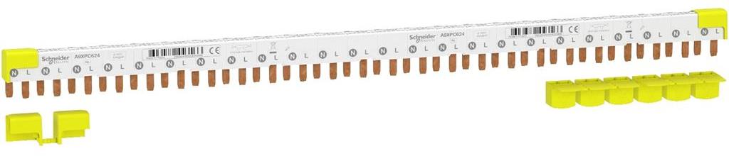 Захранващ гребен Acti 9 1P+N 12мм2 80A 24 прекъсвача NL SE