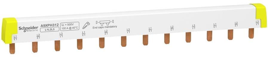 Захранващ гребен Acti 9 3P 16мм2 80A 4 прекъсвача L1L2L3 SE