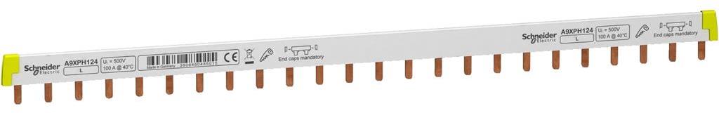 Захранващ гребен Acti 9 1P 16мм2 80A 24 прекъсвача L SE