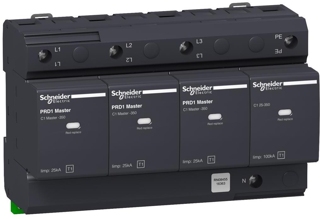 Катоден отводител тип 1 PRD1 Master 25kA 350V 3P+N с индикация SE