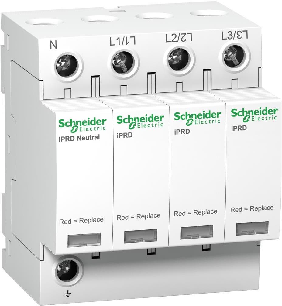 Катоден отводител тип 2 Acti 9 iPRD65r 65kA 350V 3P+N с индикация SE