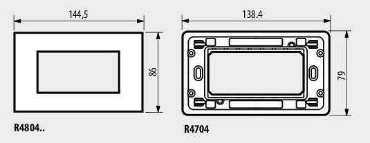 Рамка 4 мод. цвят Син металик (Blue metal) Classia Bticino /блистер/