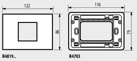 Рамка 2 мод. за монтаж върху конзола 3 мод. цвят Син металик (Blue metal) Classia Bticino /блистер/