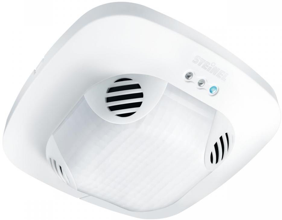 Датчик за присъствие PIR+US, за вграждане в таван, 360°, обхват D6m @ h=2,8m, IP20, DualTech, KNX, цвят Бял, Steinel