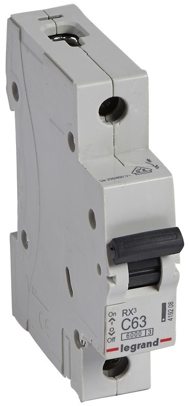 Автоматичен прекъсвач RX3 1P 63A крива С 6kA Legrand