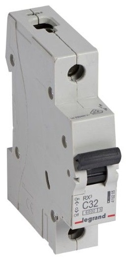Автоматичен прекъсвач RX3 1P 32A крива С 6kA Legrand