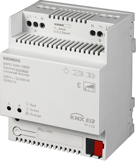 Димер универсален N528D01 2х 300VA 4DIN KNX Siemens