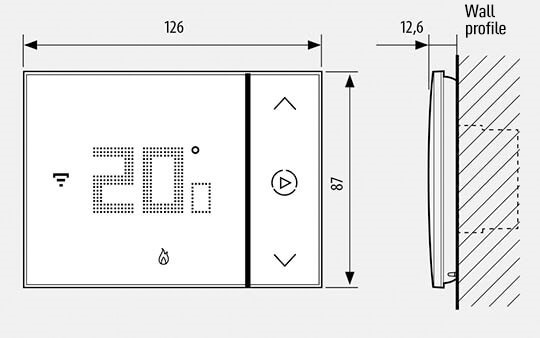 Термостат Smarther 2 с вградено Wi-FI за вграден монтаж ЧЕРЕН Bticino with Netatmo
