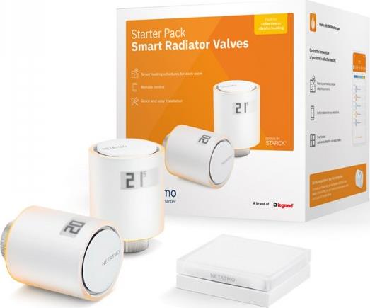Стартов пакет - Термоглави за радиатори Smart, централно отопление Netatmo /до изчерпване/