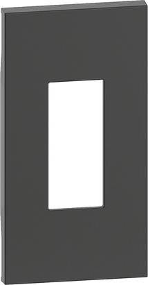 Лицев панел за единични розетки RJ45 LED лампи тонколони 2 мод. цвят Черен Living Now Bticino