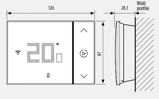 Термостат Smarther 2 с вградено Wi-FI за открит монтаж БЯЛ Legrand with Netatmo