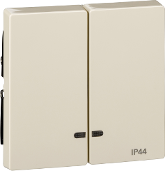 Лицев панел за сериен ключ/бутон IP44 цвят Крем System M Merten SE /до изчерпване/