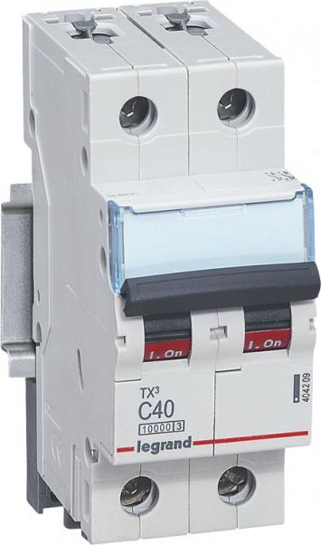 Автоматичен прекъсвач TX3 2P 40A крива С 10kA Legrand