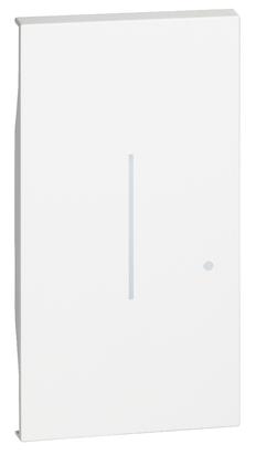 Лицев панел за Smart еднополюсен/девиаторен ключ 2 мод. БЕЗжичен подвижен цвят Бял LNow Bticino с Netatmo