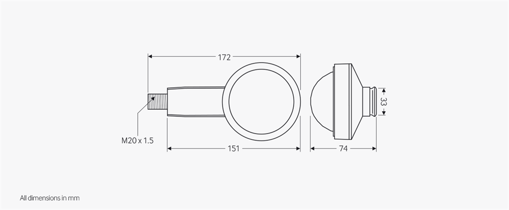 Датчик за присъствие PIR, за открит монтаж към осветител, 360°, обхват D40m @ h=15m, IP65, DALI, EBDHS-MB-DD, /до изчерпване/