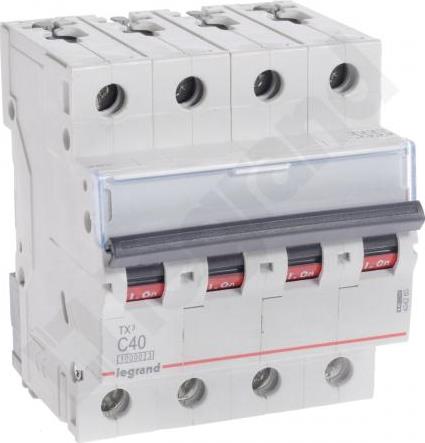 Автоматичен прекъсвач TX3 4P 40A крива C 10kA Legrand